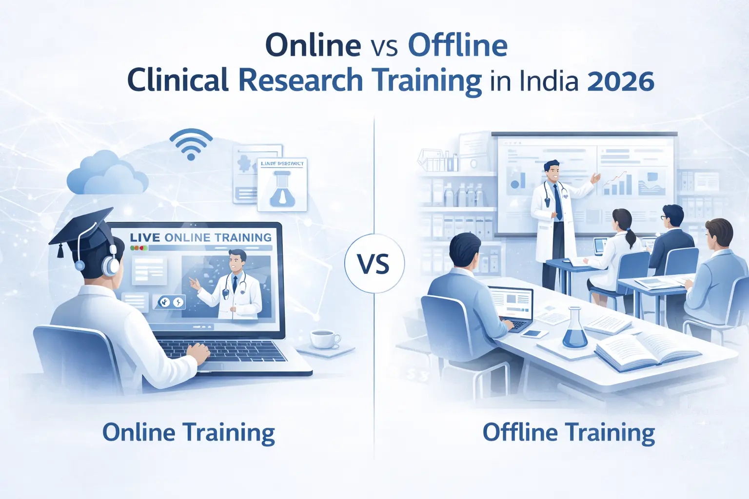 Online vs Offline Clinical Research Training in India